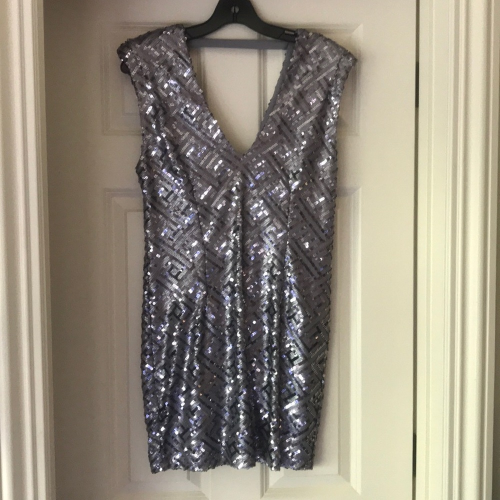 Silver Sequin Dress